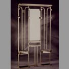 Wandgarderobe Art Deco mit 2 integrierten Schirmstndern und Spiegel